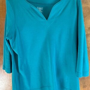L.L. Bean Teal Long Sleeve Top A0021